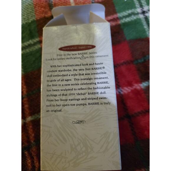 Vtg Hallmark Keepsake Barbie "Debut - 1959" Ornament 1994 Edition #1 Series - Picture 4 of 4